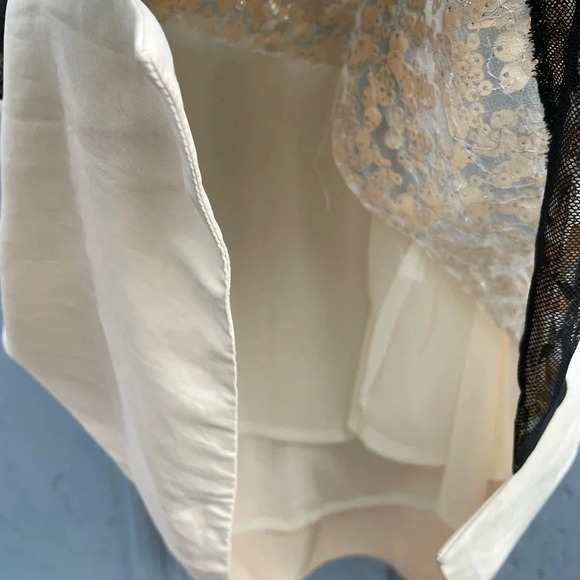 Rag & Bone Bahia Sleeveless Gold Sequin Silk Blouse, Size M - Picture 8 of 11